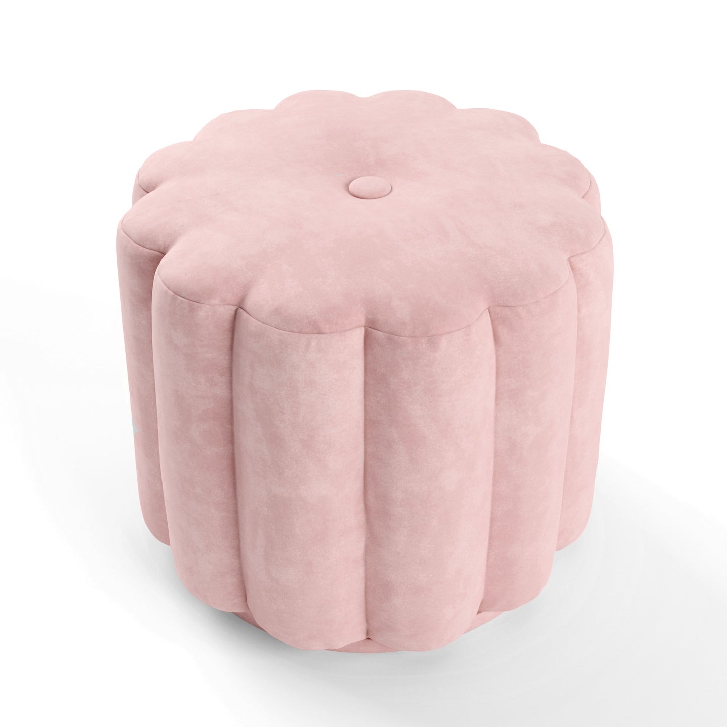 Milly Button Ottoman - Pink